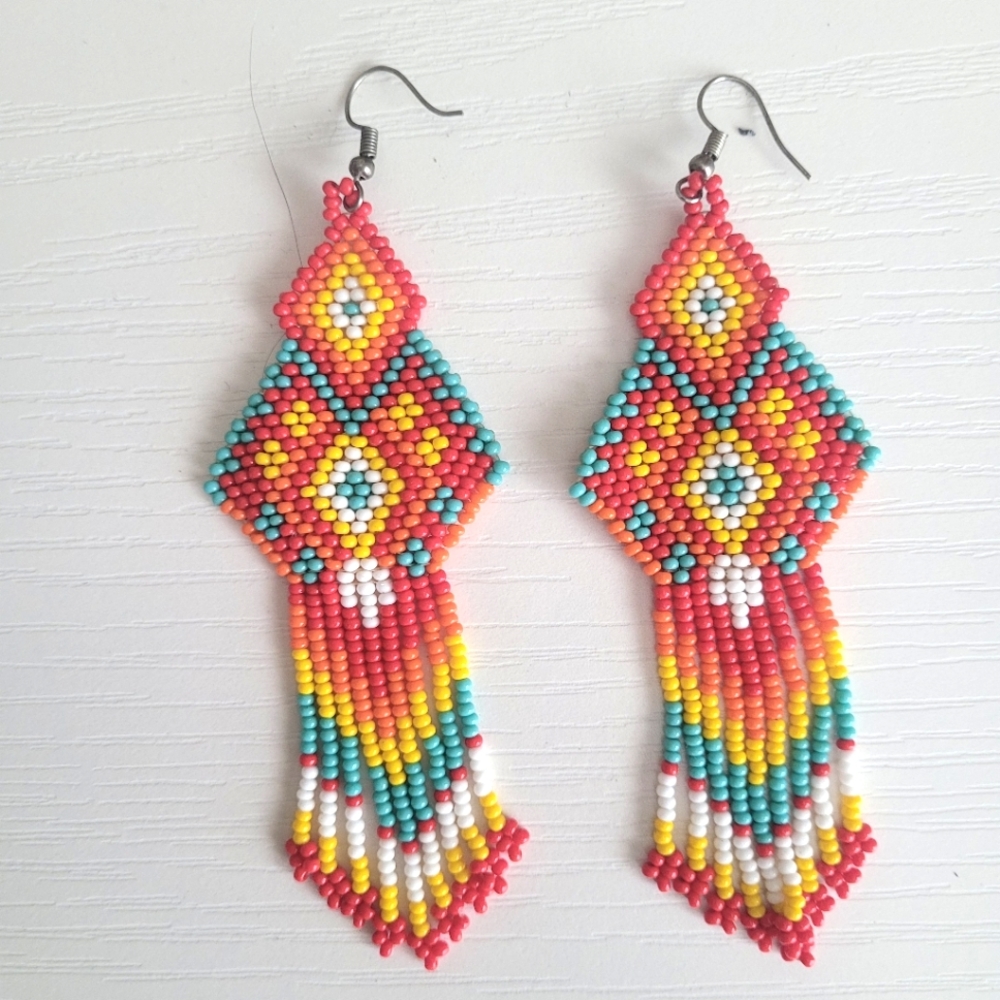 Boho Handmade Beaded Earrings